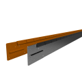 StraightCurve Flexline 220x10 cm. Weervast staal (Corten) ~
