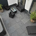 Brasilian Black tegel 60x60x3 cm. steeljet ~