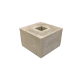 Poer grijs met gat of zonder gat, vierkant gat 4x4cm of rond gat 9cm - 30x30x20 cm. ~