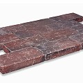 Kobbelstones getrommeld rood-zwart 42x21x7 cm. ~