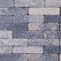 Waalstones getrommeld grijs-zwart 20x5x7 cm. ~
