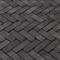 DF60 Erice effen zwart getrommeld ~