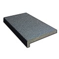 Chinese basalt G684 randtegel gevlamd rechte gezoete neus type F recht 50x30x3/7 cm. ~