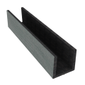 Dual Straight Groot U-profiel 202x4x5,5 cm Graphite Black (tbv lamelafsluiting) OP=OP