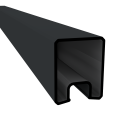 Dual Straight aluminium U-profiel boven 200x2,8x3,5cm Graphite Black ~