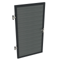 Dual Straight deur met aluminium vulling 100x180 cm (BxH) Graphite Black ~
