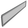 Dual Straight Deco PMMA Transparant 30x200x0,6 cm Stone Grey ~