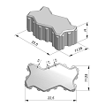 Jigsaw Bss Waterpasserend 22,5x11,25x10 cm. 5/5 Grijs (enkel op bestelling) ~