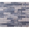 Waalstones getrommeld grijs-zwart 20x5x7 cm. ~