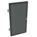 Dual Straight composiet deur 100x200 (BxH) Graphite Black ~