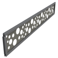 Dual Straight Kit deco bubbles in gelakt aluminium 30x200x0,6 cm Stone Grey ~