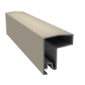 Dual Straight topprofiel aluminium 200x4 cm Stone Grey ~