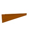 StraightCurve Rigidline 220x10 cm. Weervast staal (Corten) ~