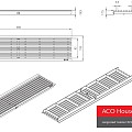 ACO (los) langstaafrooster RVS 50 cm. ~