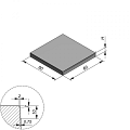 Metal Light Blue 60x60x4 cm. MF (uitlopend 2024) ~