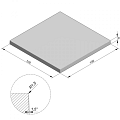 Air Grey Soft 100x100x10 cm. (prijs af fabriek) ~