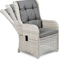 Doncaster Dining Chair verstelbare rug (RVS gasveer) Weathered Grey (58x72x94 cm) ~