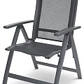 Stelvio Recliner inklapbare stoel textileen zitting / rug Mixed Grey (62x67x110 cm) ~