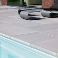 Zwembadrand Air Grey Soft 100x30x5/6 cm. ~