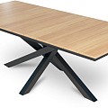 Orion Dining Table Solid Teak (FSC) Tafelblad Charcoal / Teak (180x100x75 cm) ~