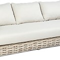 Wakkanda 3-Seater Lounge bank robuuste 20 mm PE draad. Swiss Fabrics all weather kussens Kubo (234x100x85 cm) ~
