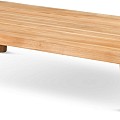 Wakkanda SalonTafel Solid Teak (FSC)blad (6 cm dik) en poten Teak (150x80x35 cm) ~