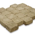 Kobbelstones getrommeld geel-witcement 21x21x7 cm. ~