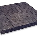 Dikformaat met facet antraciet 21x7x7 cm. ~
