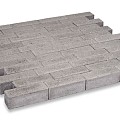 Dikformaat met facet grijs 21x7x7 cm. ~