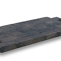 Keiformaat getrommeld grijs-zwart 21x10,5x7 cm. ~