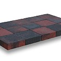 Strakstones rood-zwart 10,5x10,5x7 cm. ~