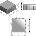 Seamstone 25x25x10 2/2 Grijs ~