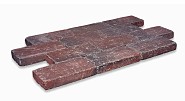 Kobbelstones getrommeld rood-zwart 42x21x7 cm. ~