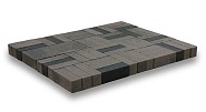 Dikformaat strak grijs-zwart 20x6,5x6,5 cm. ~