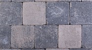 Kobbelstones getrommeld grijs-zwart 42x42x7 cm. ~