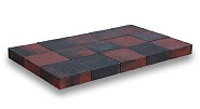 Strakstones rood-zwart 10,5x10,5x7 cm. ~
