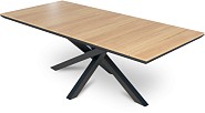 Orion Dining Table Solid Teak (FSC) Tafelblad Charcoal / Teak (180x100x75 cm) ~