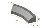 RWSB 11,5/22,5x20x78,5 4i grijs vis ~