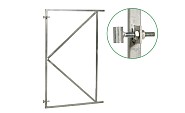 Verstelbaar stalen poortframe 120x155 cm. vuurverzinkt. ~