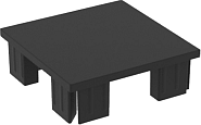 Boston PVC paalkap 7,5x7,5 cm. RAL9005 (zwart) ~