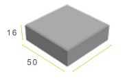 Traptrede basic Grijs 50x50x16 cm. ~ (uitlopend 2021) ~