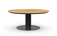 Morena Low Dining Table Teak Charcoal 120 - Ø68 cm. ~
