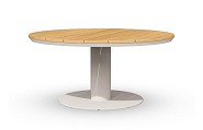 Morena Dining Table Teak 120 cm  Creme White ~
