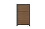 NTW Premium deur met alu frame horizontaal Teak 97x186 cm. ~