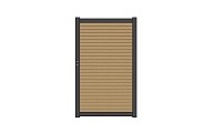 NTW Premium deur met alu frame horizontaal Triple Red Cedar 97x186 cm. ~