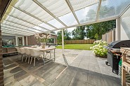 Verasol Profiline 2.0 veranda Polycarbonaat dak Opaal/Helder, 5000Bx3500D mm, 2 staanders, kleur: n.