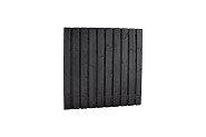 Naaldhout geschaafd plankenscherm 21-planks 15 mm, 180x180 cm. recht, geïmpregneerd en zwart gedompe
