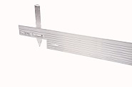 Alu Mevo Edge PRO LxH 244x14 cm. Dikte 4,8 mm. zilver (incl. 4 verbindingsclips en 30 pennen) ~