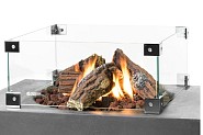 Glazen ombouw Cocoon Table Inbouwbrander Rechthoek 72x35x17cm~