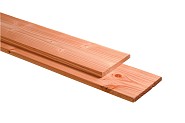 Douglas plank 1 zijde geschaafd. 1 zijde fijnbezaagd 2.8x24.5x500 cm onbehandeld ~